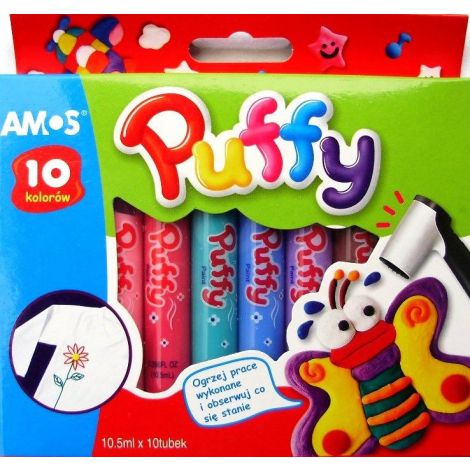 Farby do tkanin Amos Puffy, 10 kolorów - 2